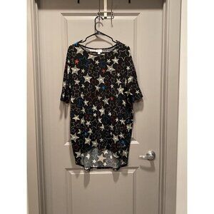 LuLaRoe Irma Star Print Top L Patriotic Tunic